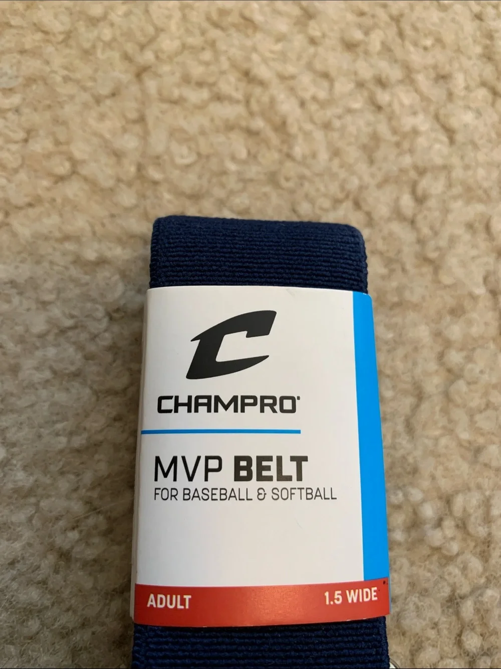 Champro Mens Belt Adult 1.5 Wide Navy Blue Baseball Uniform